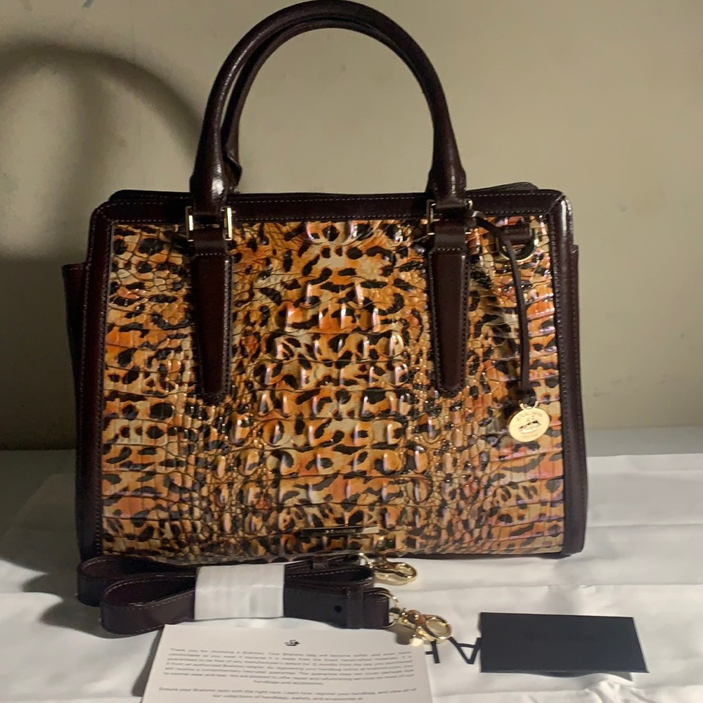 BRAHMIN BERGAMOT COLLECTION SMALL FINLEY SATCHEL BAG